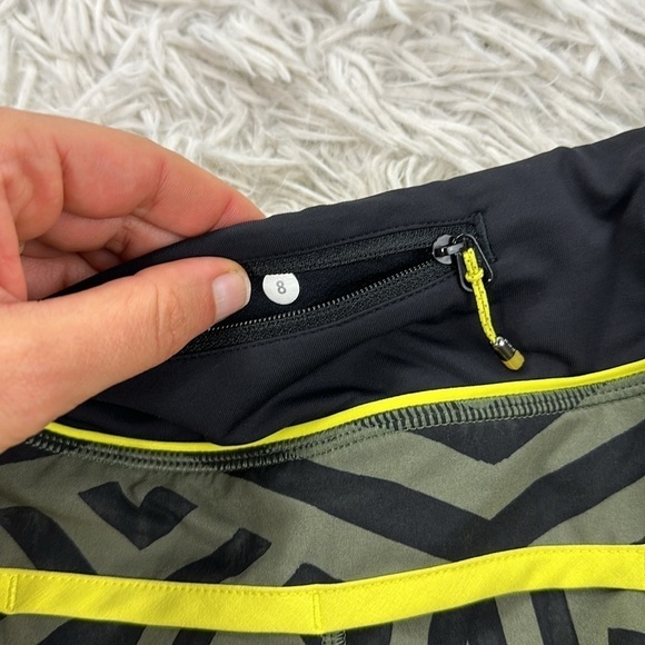 Lululemon Run: Speed Short *4-way Stretch Chevron Shuffle Fatigue Green - Picture 4 of 4